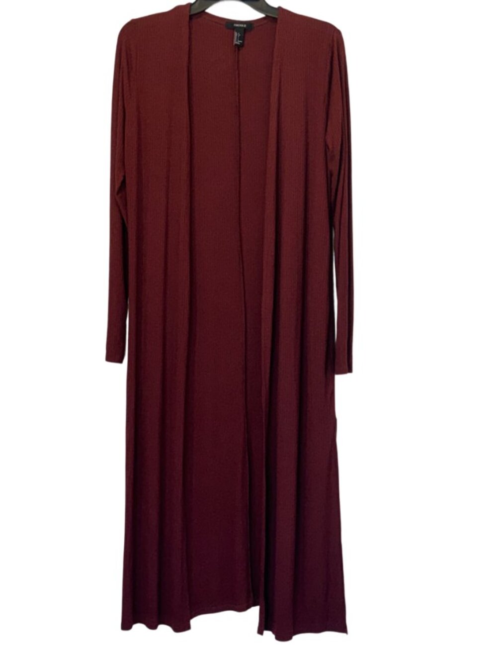 Women Burgundy Duster Cardigan Size L